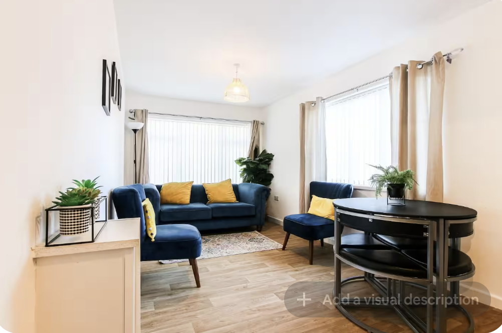 Living and dining space for contractor accommodation in Newcastle